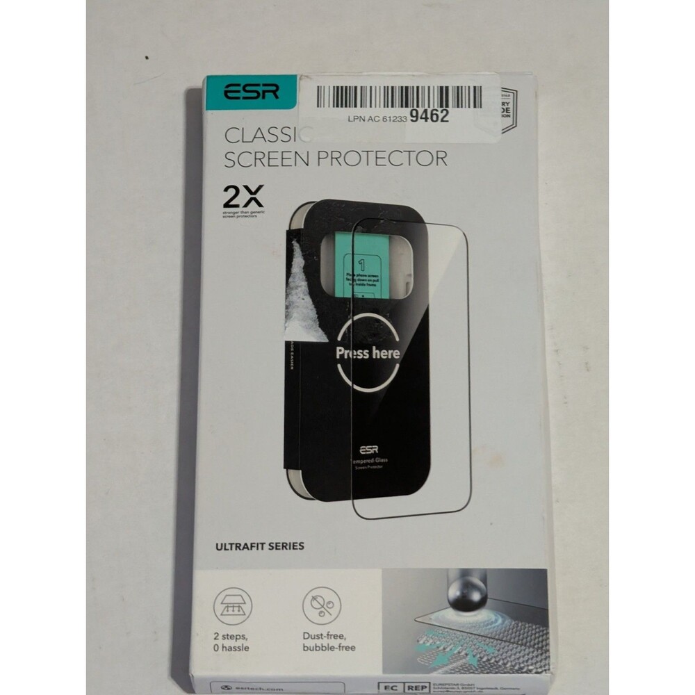 ESR UltraFit Screen Protector iPhone 17 Pro Max Tempered Glass 3 Pack New